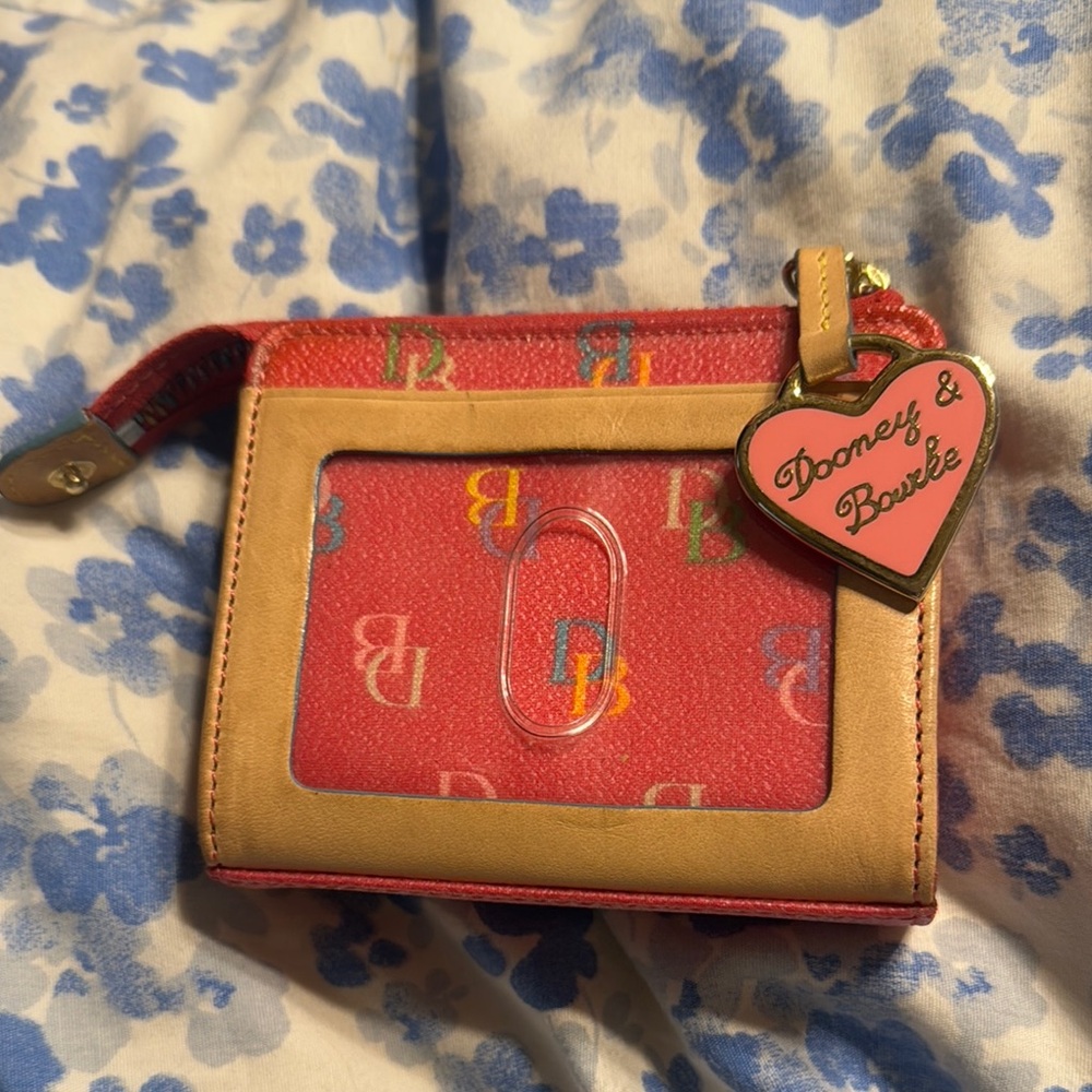 Dooney & Bourke Red and Gold Wallet